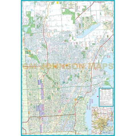 Macomb County, Michigan Street Map - GM Johnson Maps