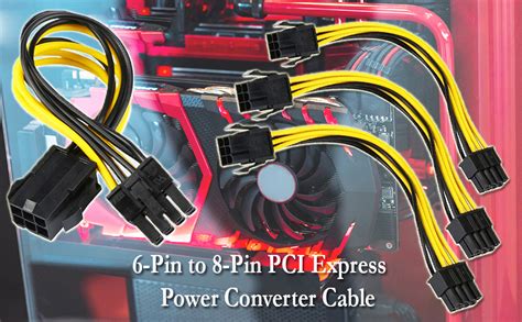 Cable Matters 2 Pack 6 Pin Pcie To 8 Pin Pcie Adapter Power Cable 4 Inches 6 Pin Pcie To 8 Pin