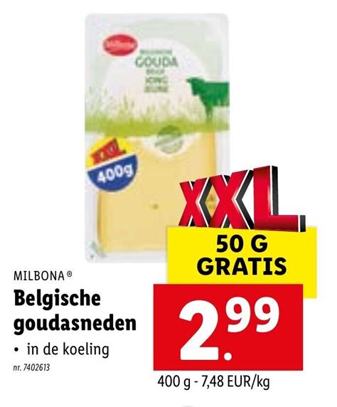 Milbona Belgische Goudasneden G Promotie Bij Lidl