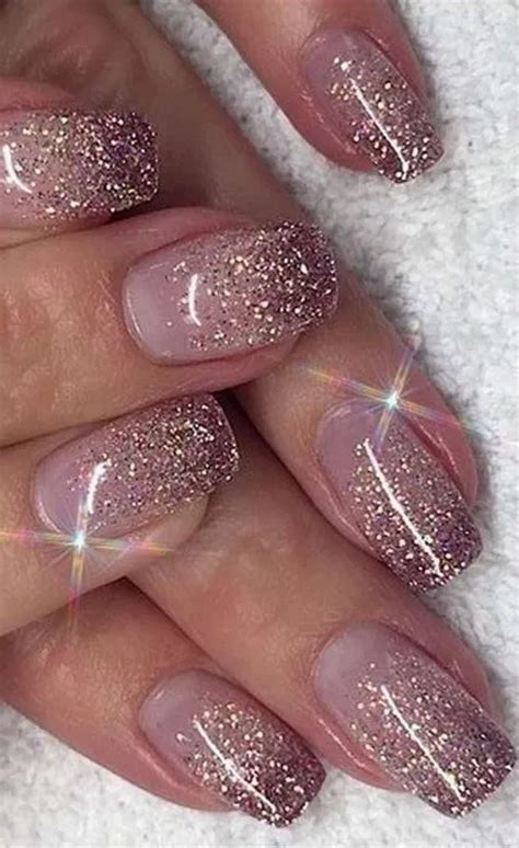 25 Fantastic Pink Nail Designs Glitter Color Combos 19 Rose Gold