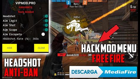 Descargar Nuevo Mod Menu Hack Para Free Fire Con Headshot Aimbot