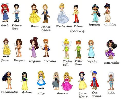 Disney Characters by jesspotter on DeviantArt | Disney character names ...