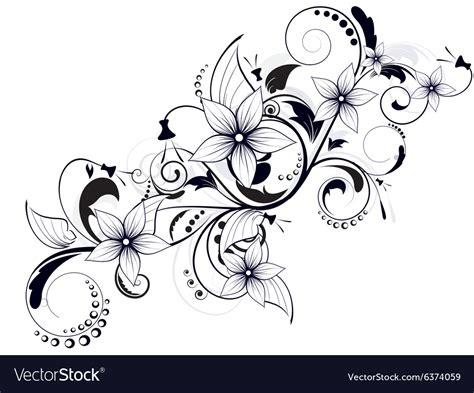 Simple Floral Swirl Patterns