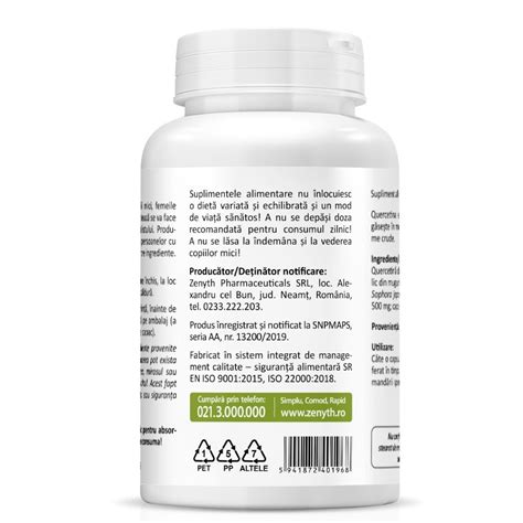 Quercetin 500 Mg 30 Capsule Vegetale Zenyth Farmacia Tei Online