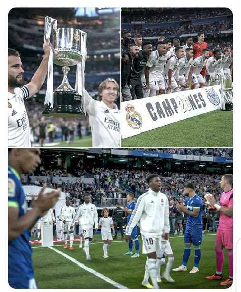 Real Madrid Players Celebrated With Guard Of Honour During La Liga