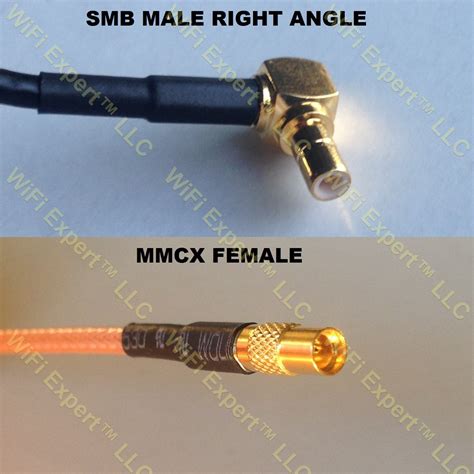 Rg Smb Male Angle To Mmcx Female Coaxial Rf Pigtail Cable Rf