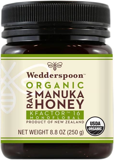 Amazon Wedderspoon Raw Organic Manuka Honey KFactor 16 8 8 Oz