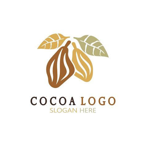 Premium Vector Cocoa Logococoa Beancocoa Treecocoa Branches And