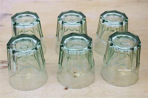 Vintage Libbey Gibraltar Spanish Green Glass Drinking Glasses French