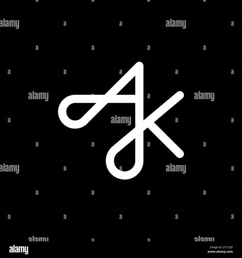 Ak Logo Ak Monogram Initial Ak Logo Letter Ak Logo Modern Icon