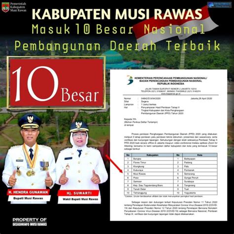 Musi Rawas Masuk 10 Besar Ppd Terbaik Se Indonesia Icnews Online