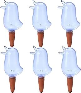 Amazon Shyuinse 6 Pack Self Watering Spikes Clear Bird Shape