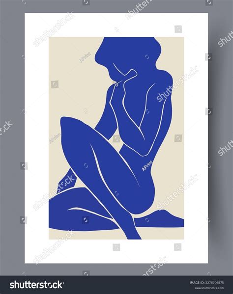 Portrait Woman Naked Silhouette Wall Art Stock Vector Royalty Free Shutterstock