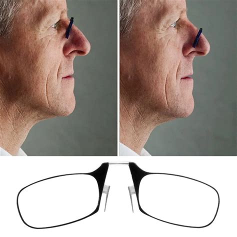 Easy Carry Clip Nose Reading Glasses Men Women Mini Spin Optics Presbyopic Glasses With Ultra