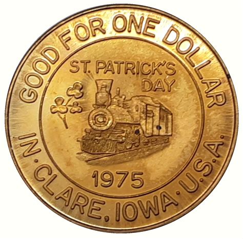 1 Irish Dollar St Patricks Day Clare Iowa United States Numista