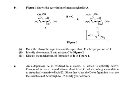 Solved B Figure Shows The Acetylation Of Monosaccharide Chegg