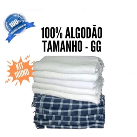 Kit Pano De Ch O Xadrez E Branco Saco Alvejado Duplo Grande Shopee