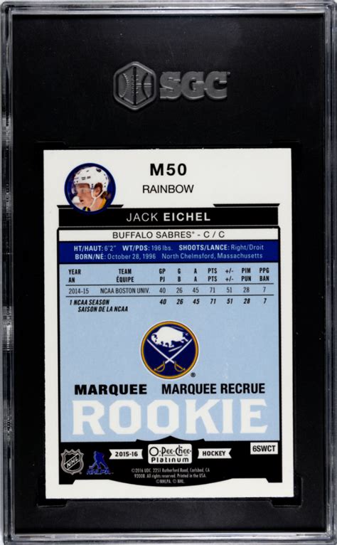 2015 16 O Pee Chee Platinum Marquee Rookies Traxx M50 Jack Eichel