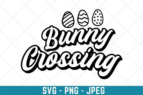 Bunny Crossing Happy Easter Graphic By Miraipa · Creative Fabrica