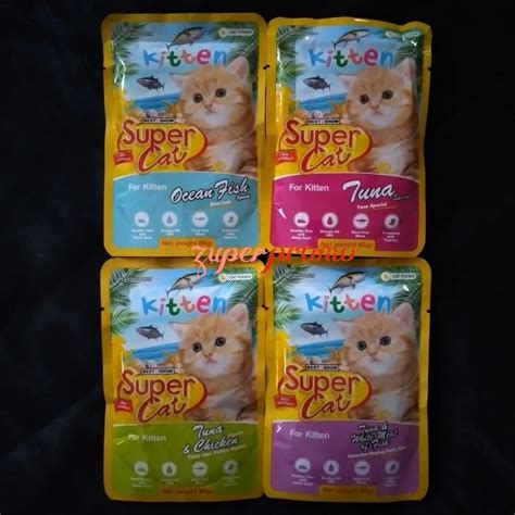 Jual Super Cat Pouch Kitten Gr Makanan Basah Anak Kucing Super