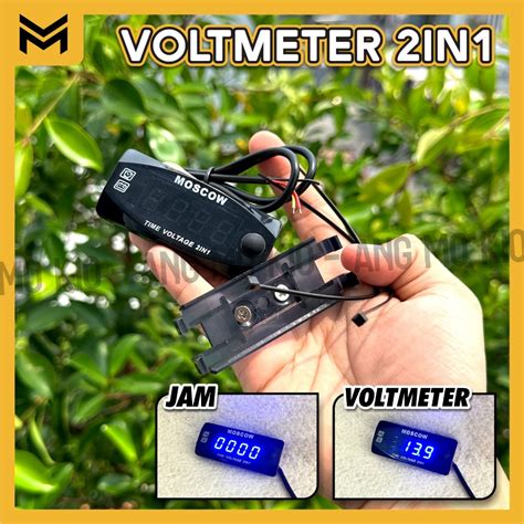 Jual Voltmeter Aki Waterproof Volt Meter Digital Anti Air In In