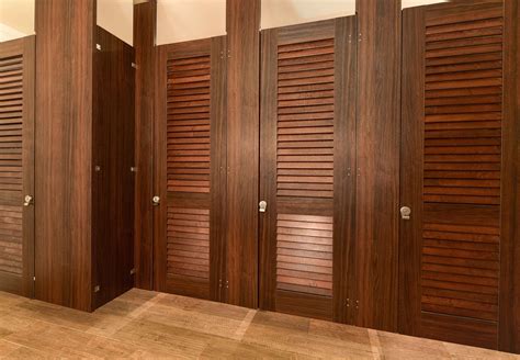 Ironwood Manufacturing Laminate Toilet Partitions And Louvered Bathroom