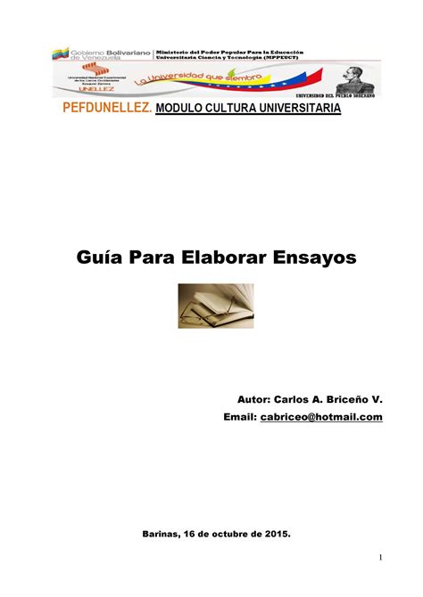 GuÍa Para Elaborar Un Ensayo GuÌa Para Elaborar Ensayos Autor Carlos