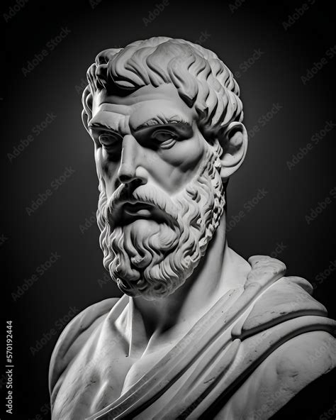 Epicurus Ancient Greek Philosopher Statue Stock Illustration Adobe Stock