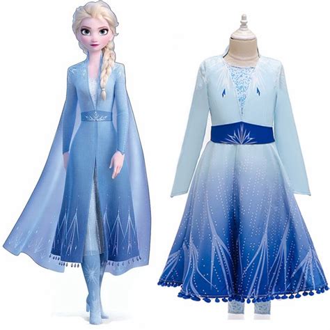 Disney Frozen 2 Elsa Ahtohallan Cave Queen White Blue Gown Dress