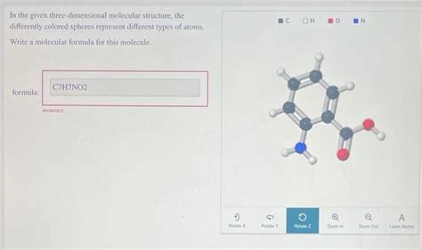 Solved Hc Dh In The Given Three Dimensional Molecular Chegg