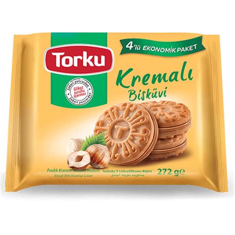 Torku Fındık Kremalı Bisküvi 61 Gr x 4 Adet Marketpaketi