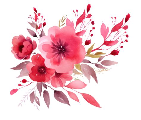 Pink Watercolor Flowers Isolated 27852002 Png