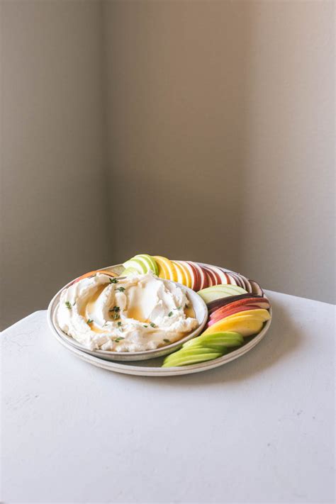 Honey Whipped Goat Cheese With Apple Slices Olive And Artisan