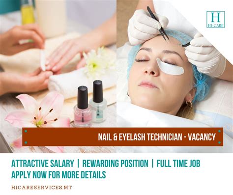 Nail And Eyelash Technician Hi Care Services Right Candidate At The