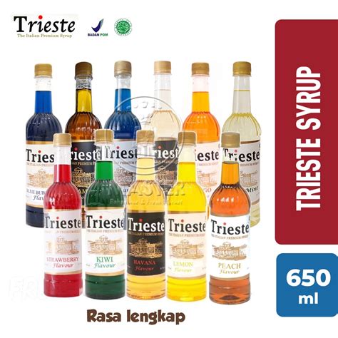 Jual Trieste Premium Syrup Aneka Rasa Botol Plastik 650 Ml Shopee