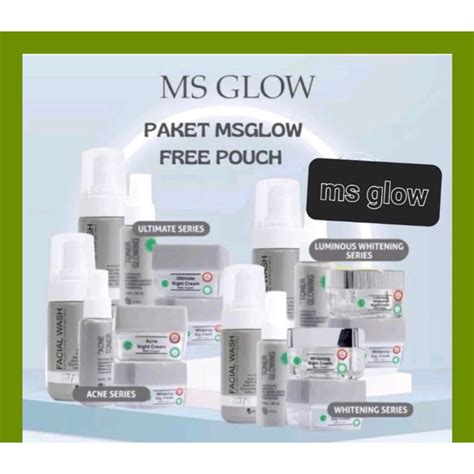 Jual MS GLOW All Produk Paket Wajah Free Pouch Kosmetik BB Ecer