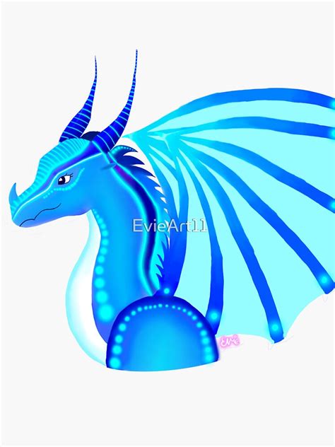 Wings Of Fire Glowing Seawing Transparent Background Sticker For