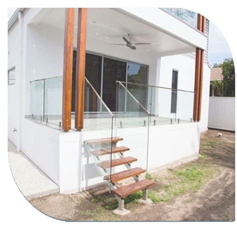 Glazed Aluminium Frameless Decking Balcony Railing Handrail