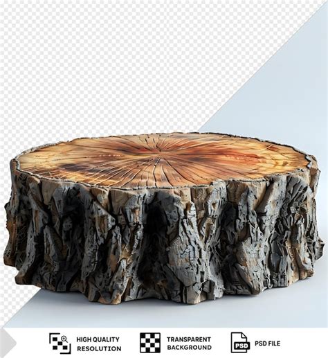 Premium Psd Isolated Tree Stump Slice On A Isolated Background Png