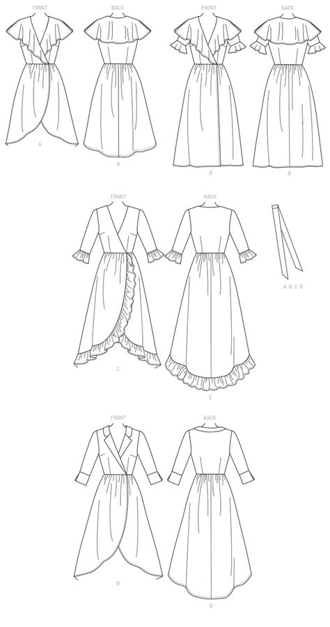 Patron De Robes McCall S 7801 Robe Pour Femme Clothes Design Drawing