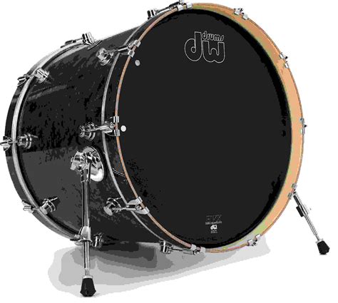 Dw Performance Series Bass Drum 18 X 22 Inch Black Diamond Finishply Sweetwater