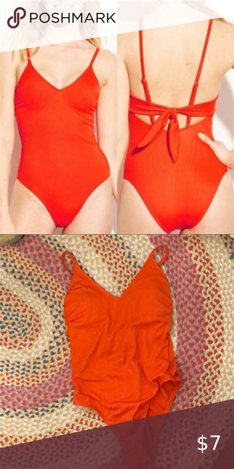 Orange One Piece Swimsuit Orange One Piece Bathing Suit Removable