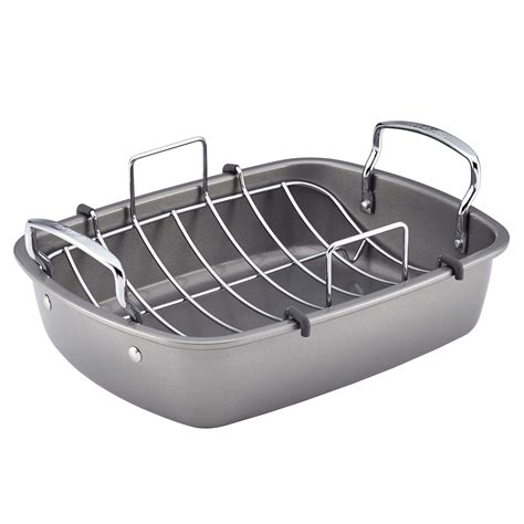 ORIGINAL Circulon 56539 Nonstick Roasting Pan Roaster with Rack 17 Inch ...