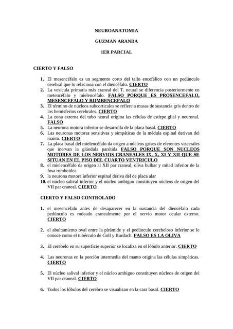 Parcial de neuroanatomía MEDilove uDocz