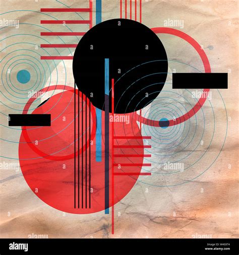 Abstract modern design illustration of circles and lines. Geometric ...