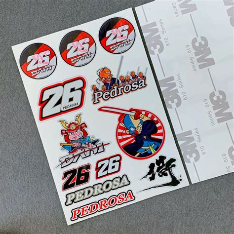 Motorsport Dani Pedrosa Stickers Samurai For Helmet Rx X Rx V