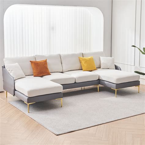 Modstyle Modern Sectional Sofa with Chaise & Ottoman, Gray - Walmart.com