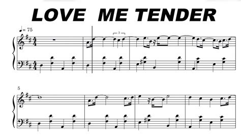 Elvis Presley Love Me Tender Sheet Music Youtube