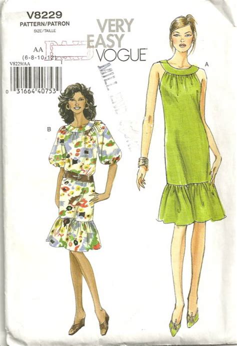 Size 8 10 12 Misses Dress Uncut Vogue 8589 The Vogue Woman Sewing Pattern Kits And How To Craft