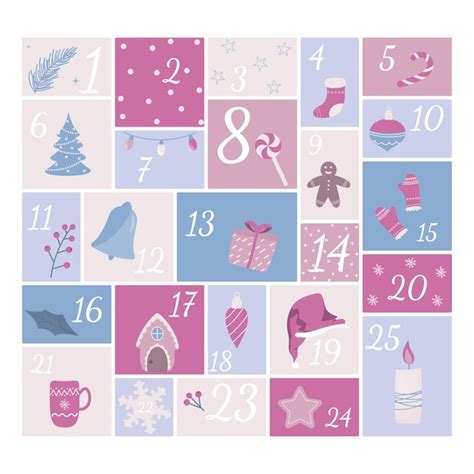 Premium Vector | Advent calendar template